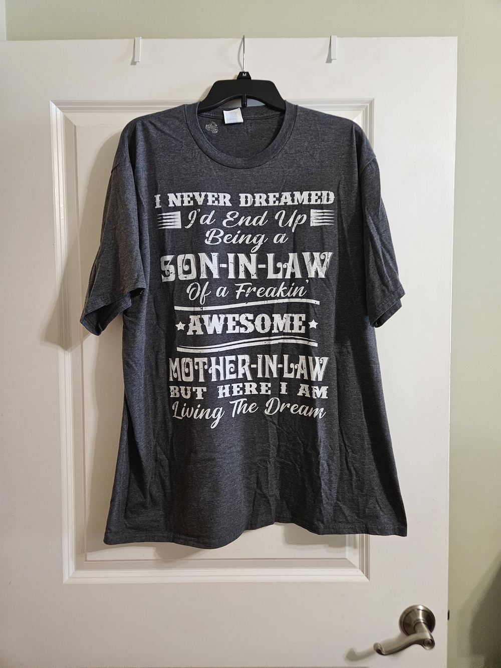Charcoal 2XL Gray Graphic Tee - Son-in-Law Quote